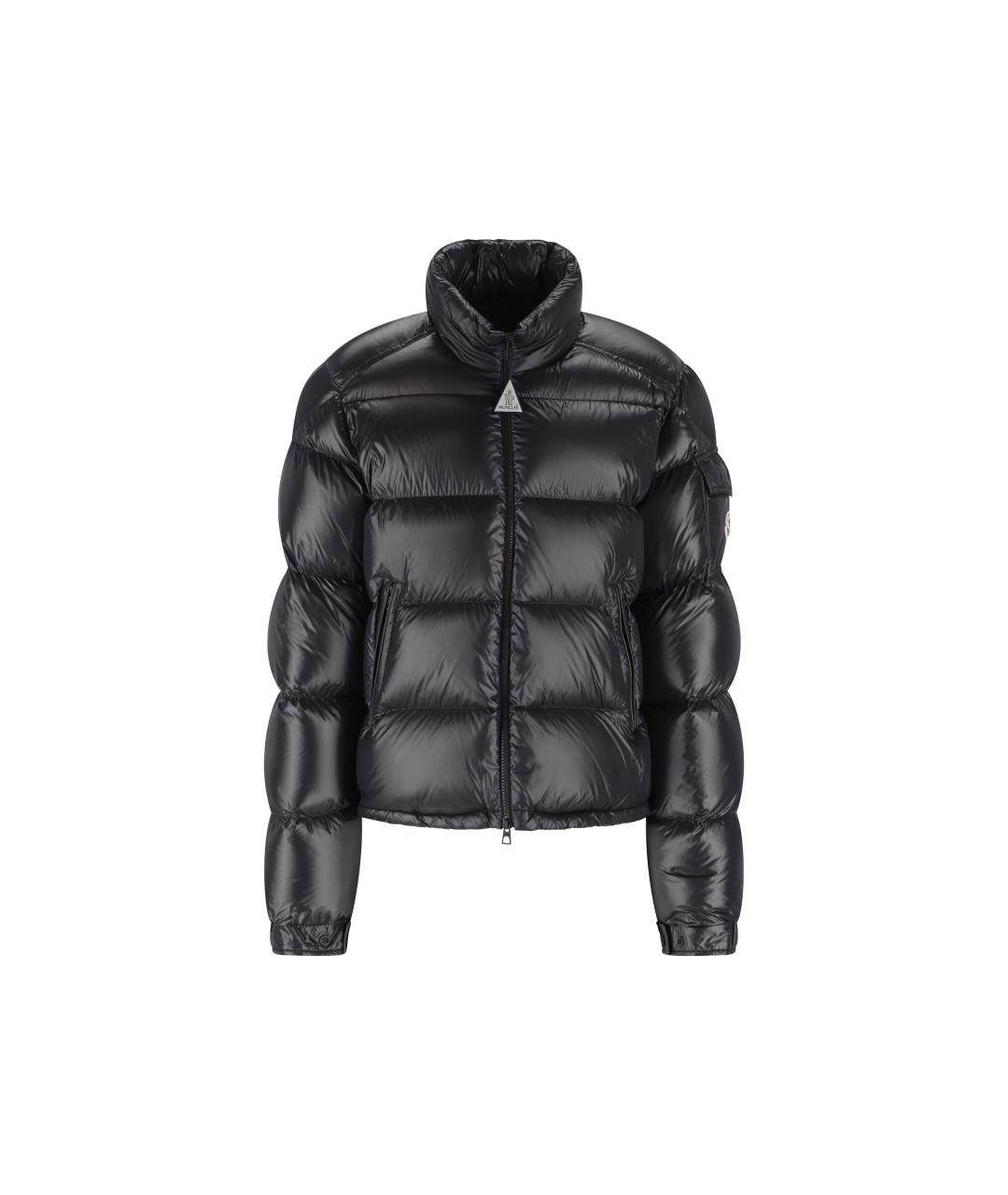 MONCLER Черный полиамидовый пуховик, фото 1