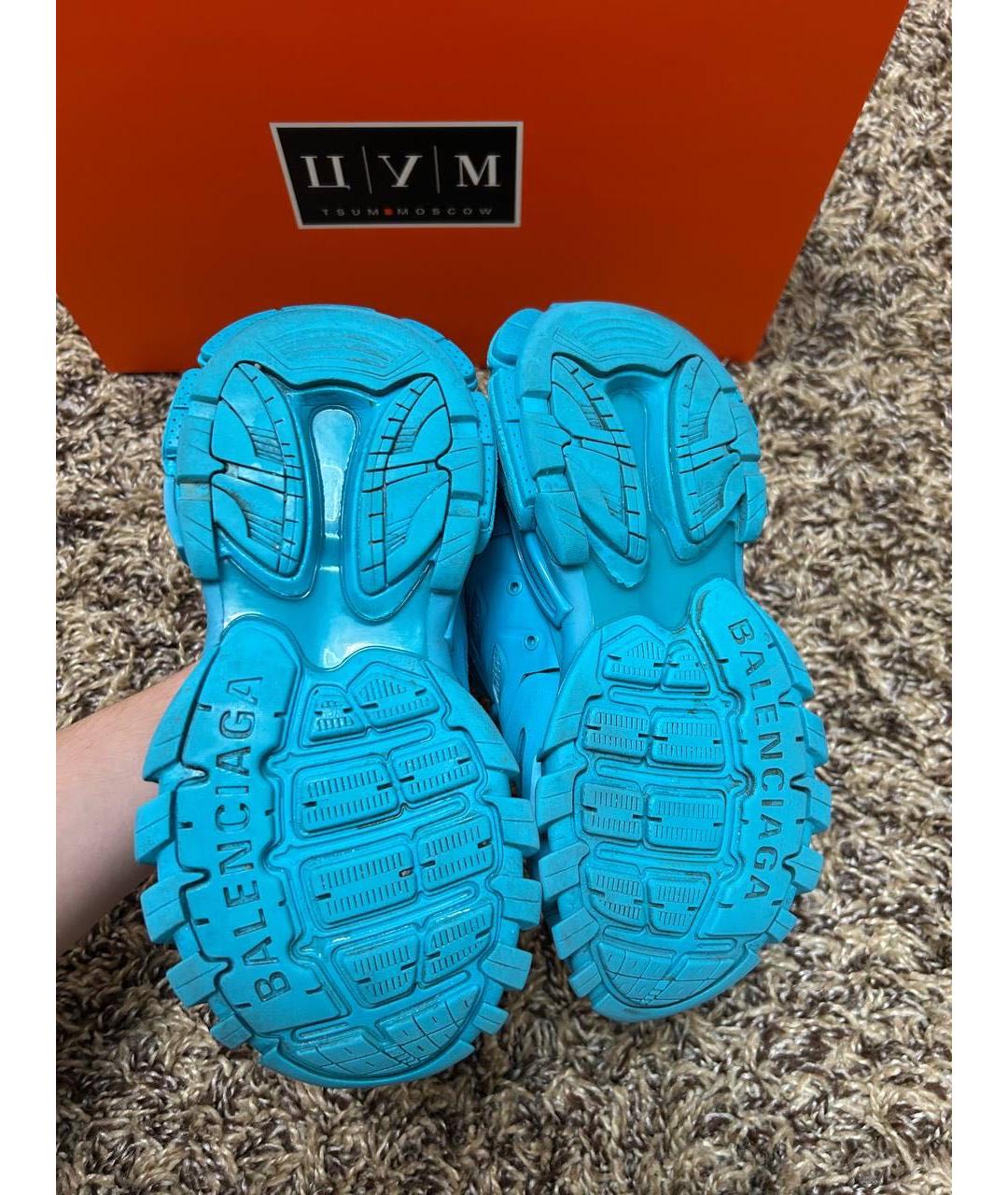 BALENCIAGA Голубые кроссовки, фото 4