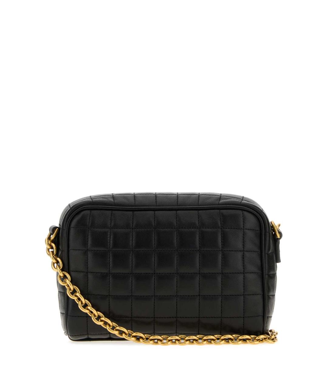 SAINT LAURENT Черная кожаная сумка через плечо, фото 3