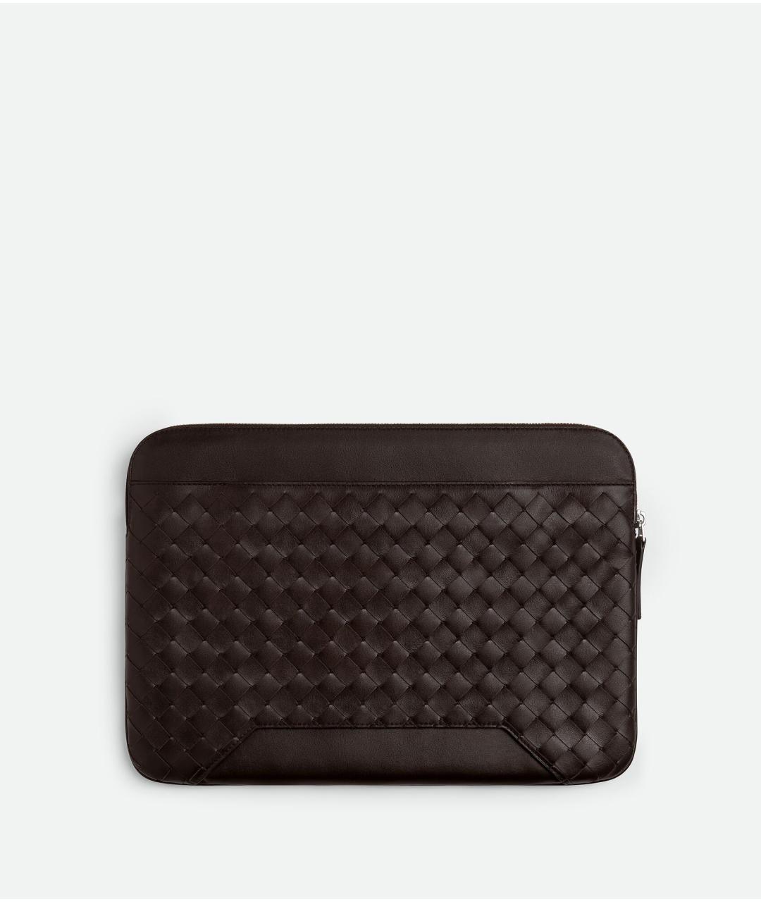 BOTTEGA VENETA Коричневая кожаная папка для документов, фото 3