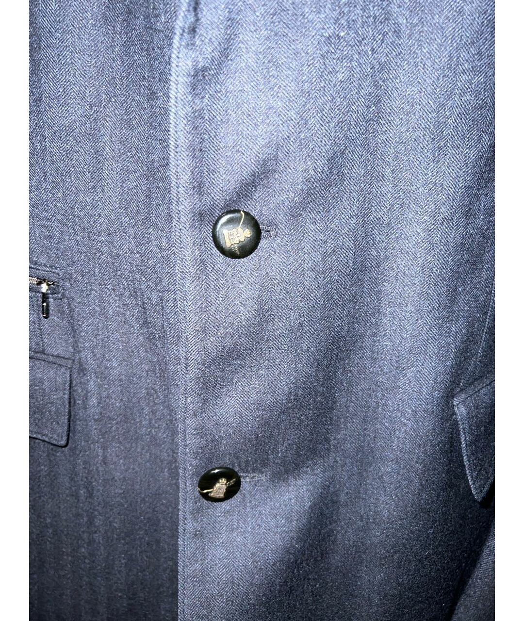 CORNELIANI Синее шерстяное пальто, фото 5
