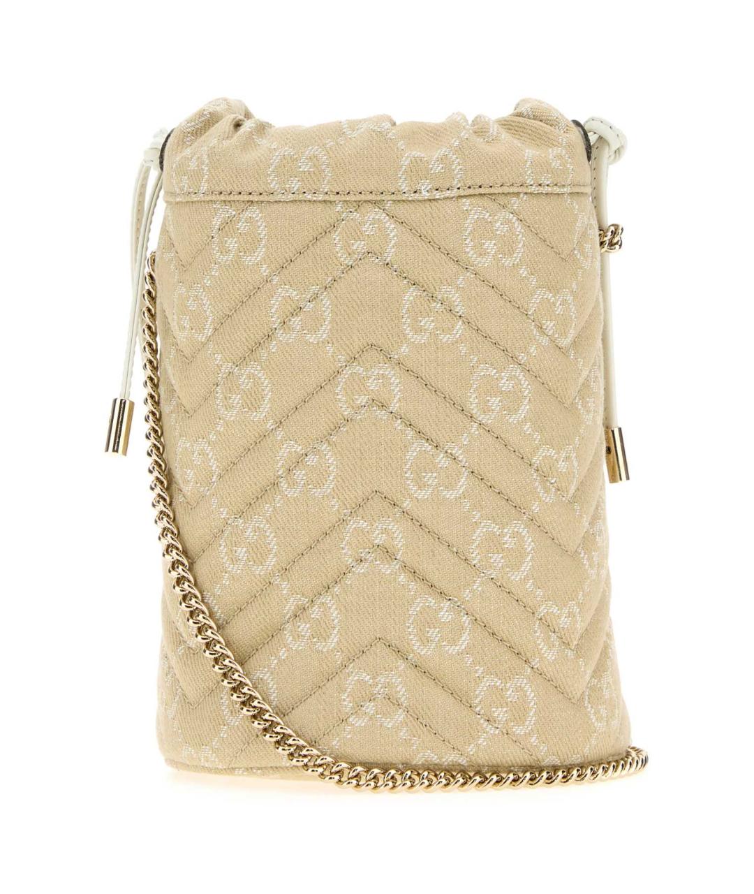 GUCCI Бежевая тканевая сумка через плечо, фото 3