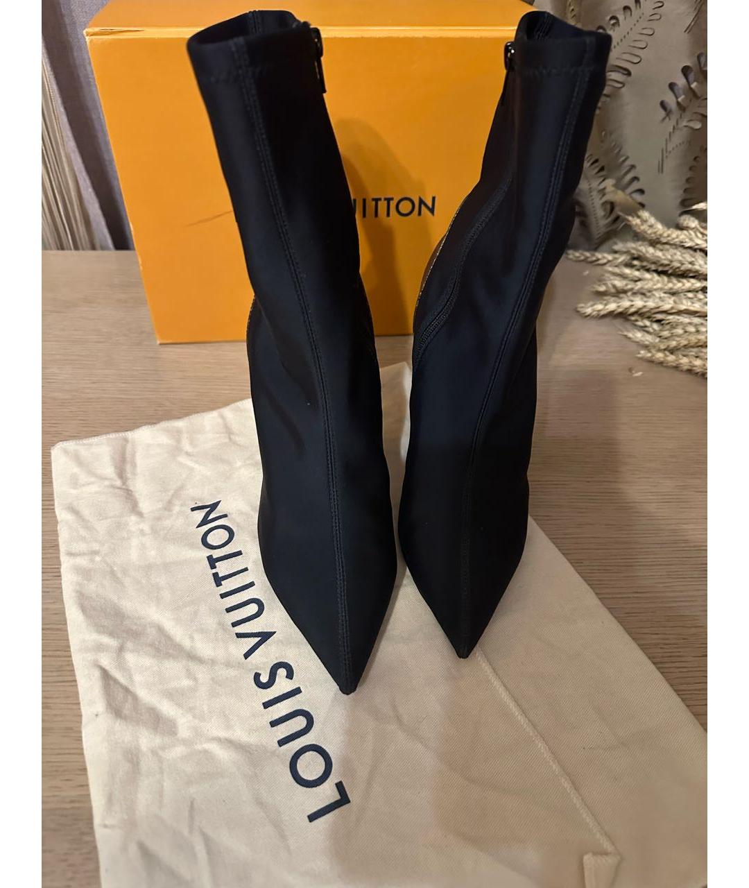 LOUIS VUITTON Черные неопреновые ботильоны, фото 2