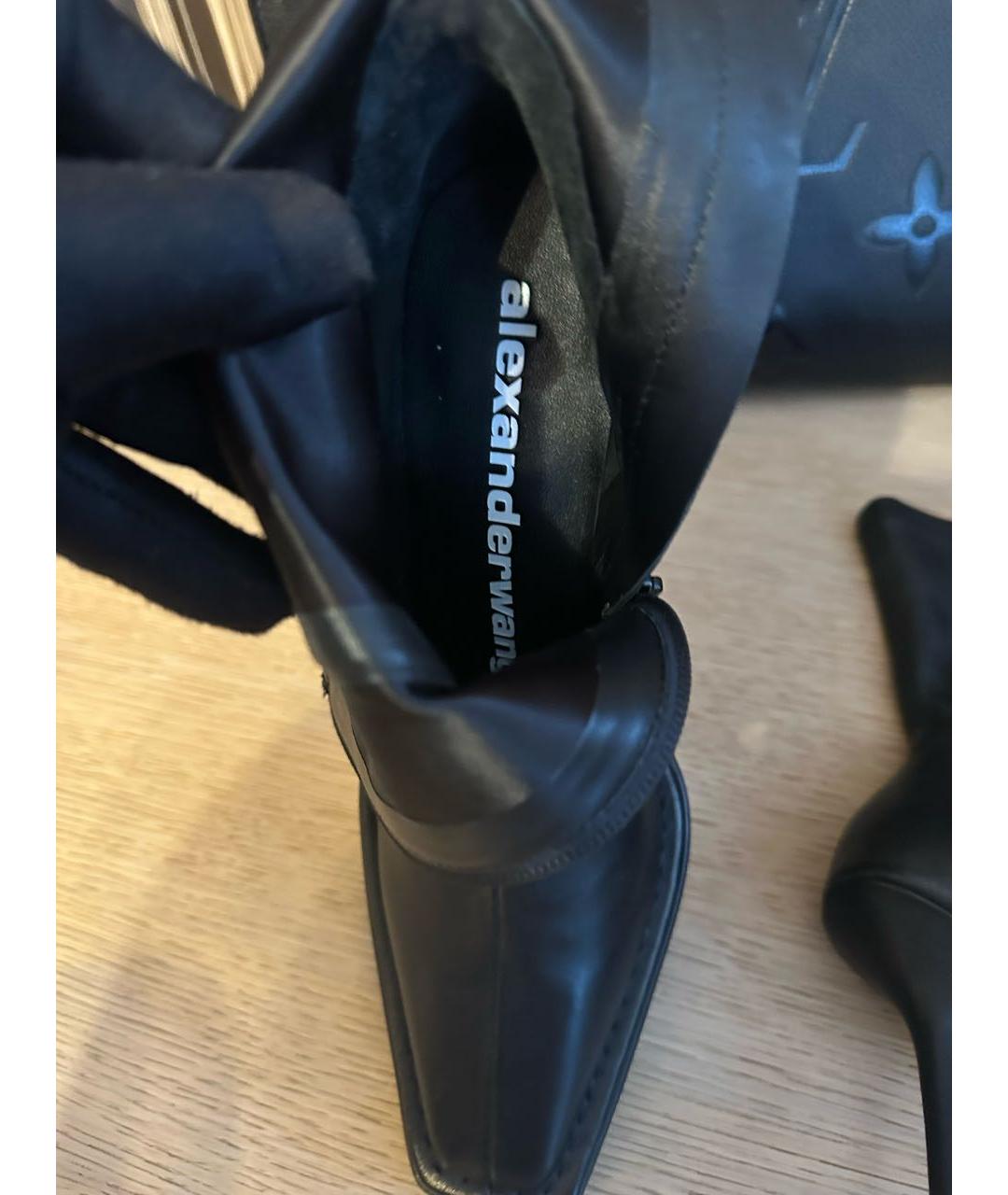 ALEXANDER WANG Черные кожаные полусапоги, фото 3