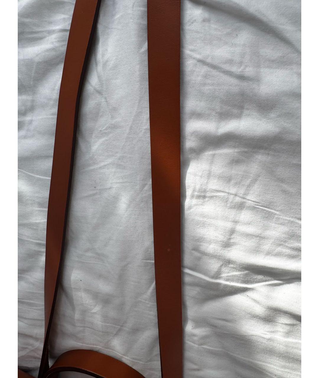 HERMES Оранжевая тканевая сумка с короткими ручками, фото 8