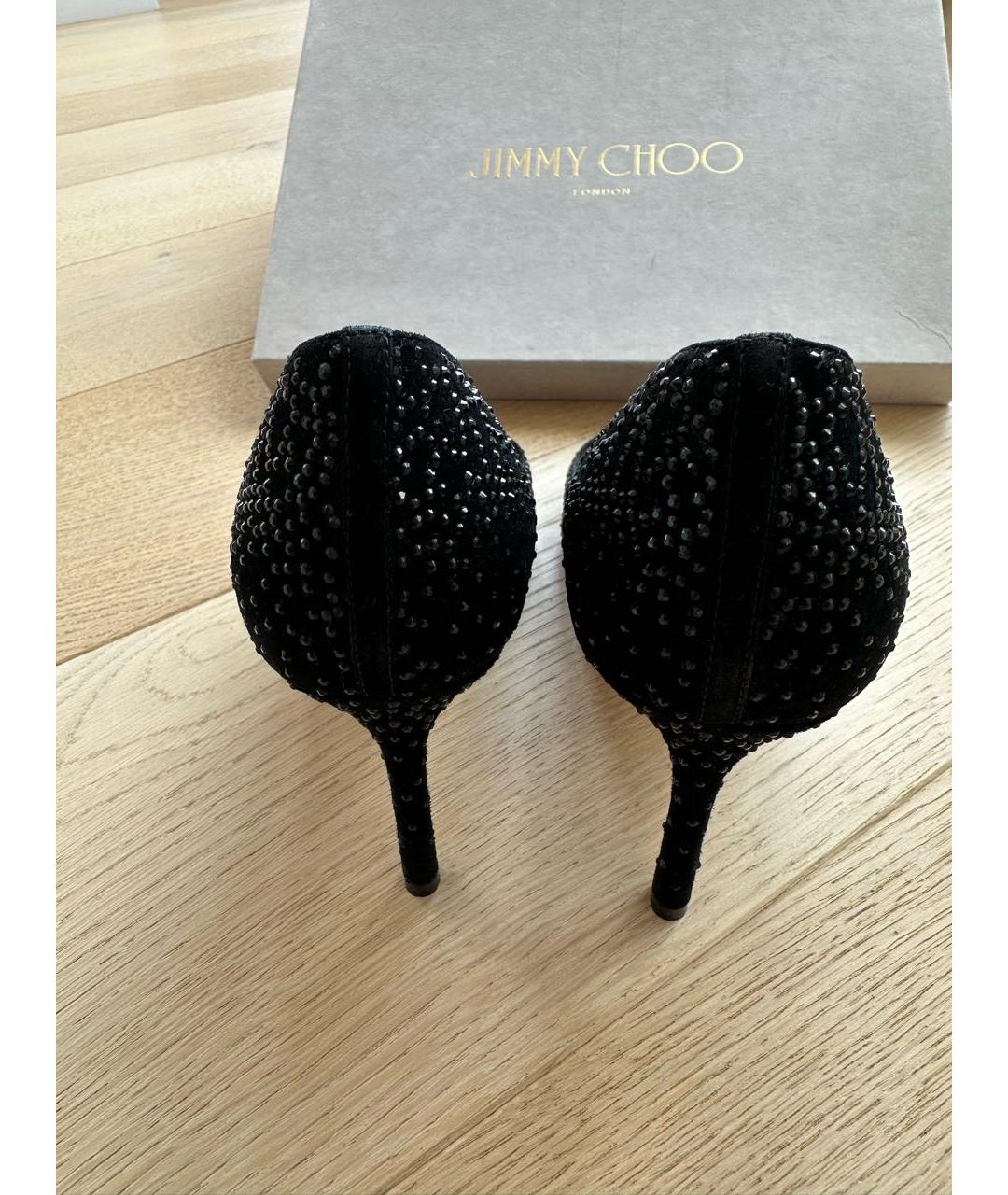 JIMMY CHOO Черные замшевые туфли, фото 4