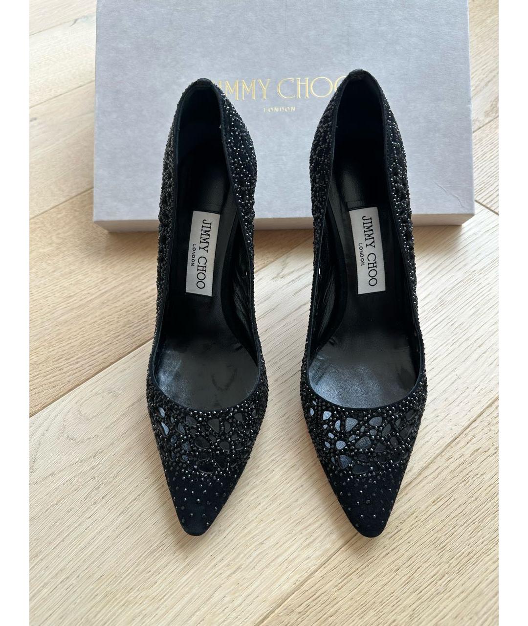 JIMMY CHOO Черные замшевые туфли, фото 2
