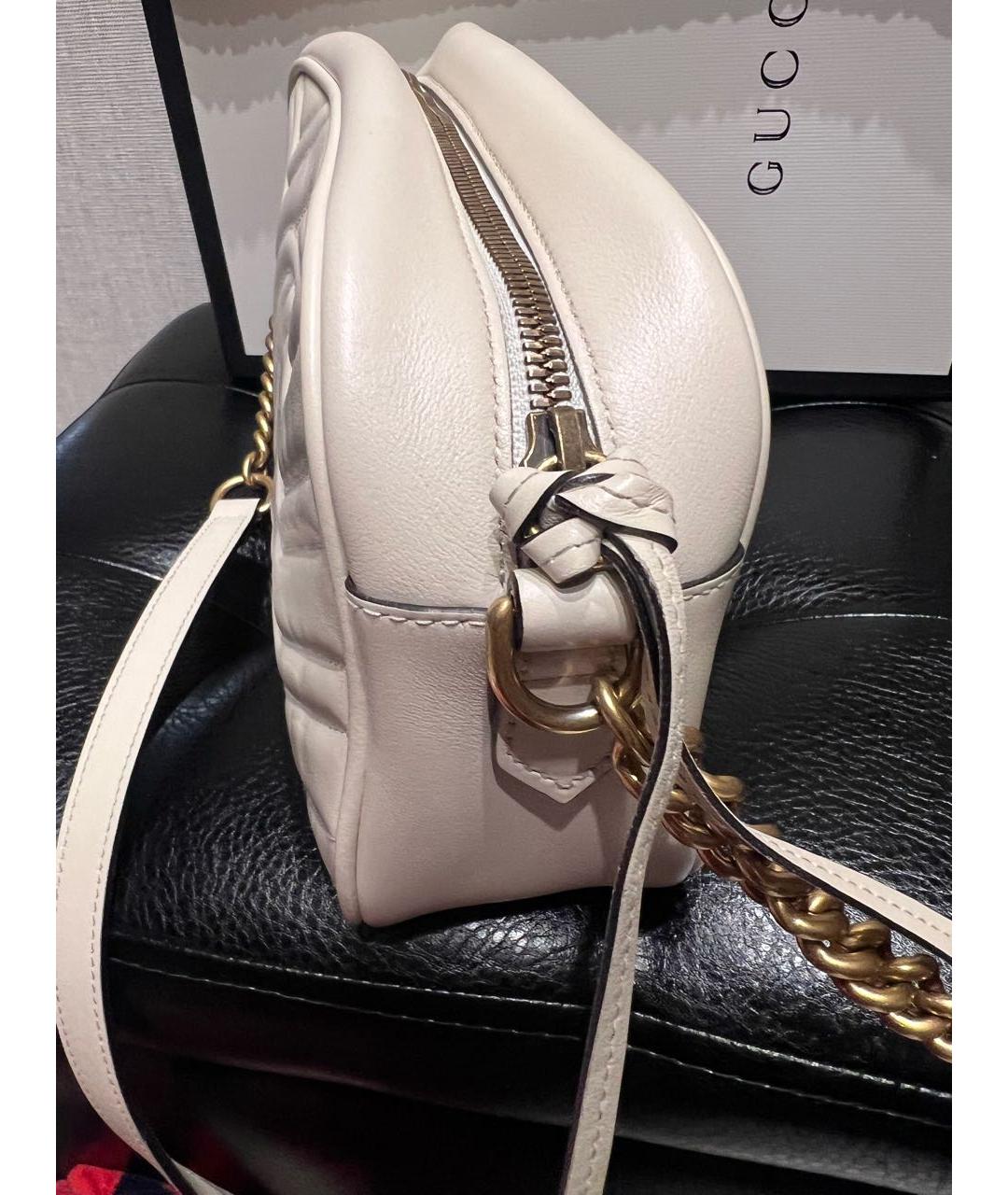 GUCCI Бежевая кожаная сумка через плечо, фото 5
