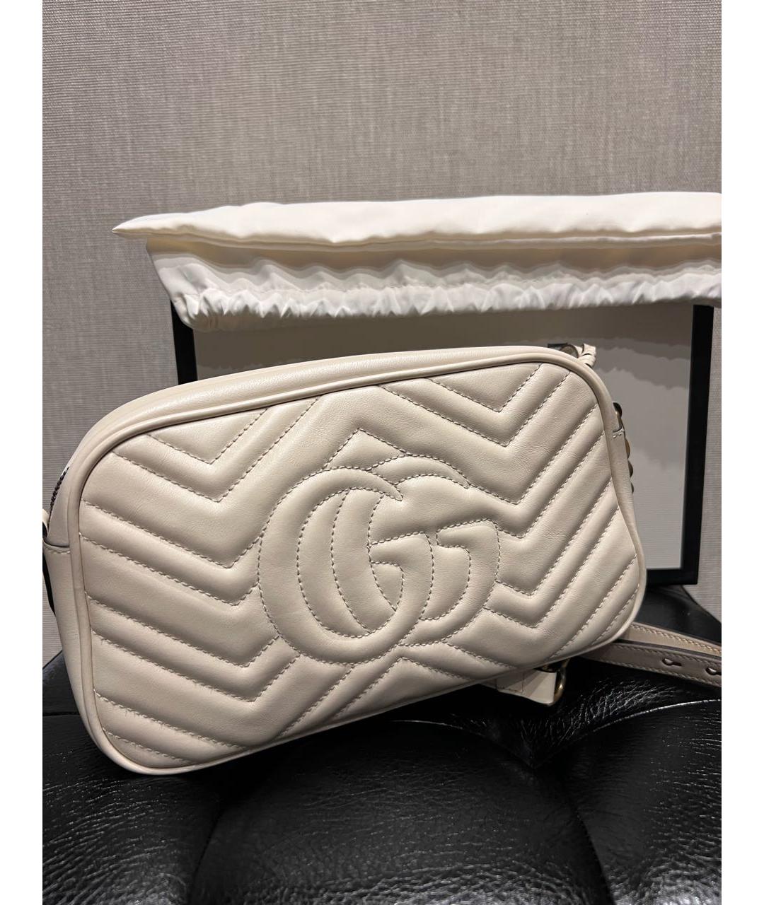 GUCCI Бежевая кожаная сумка через плечо, фото 2