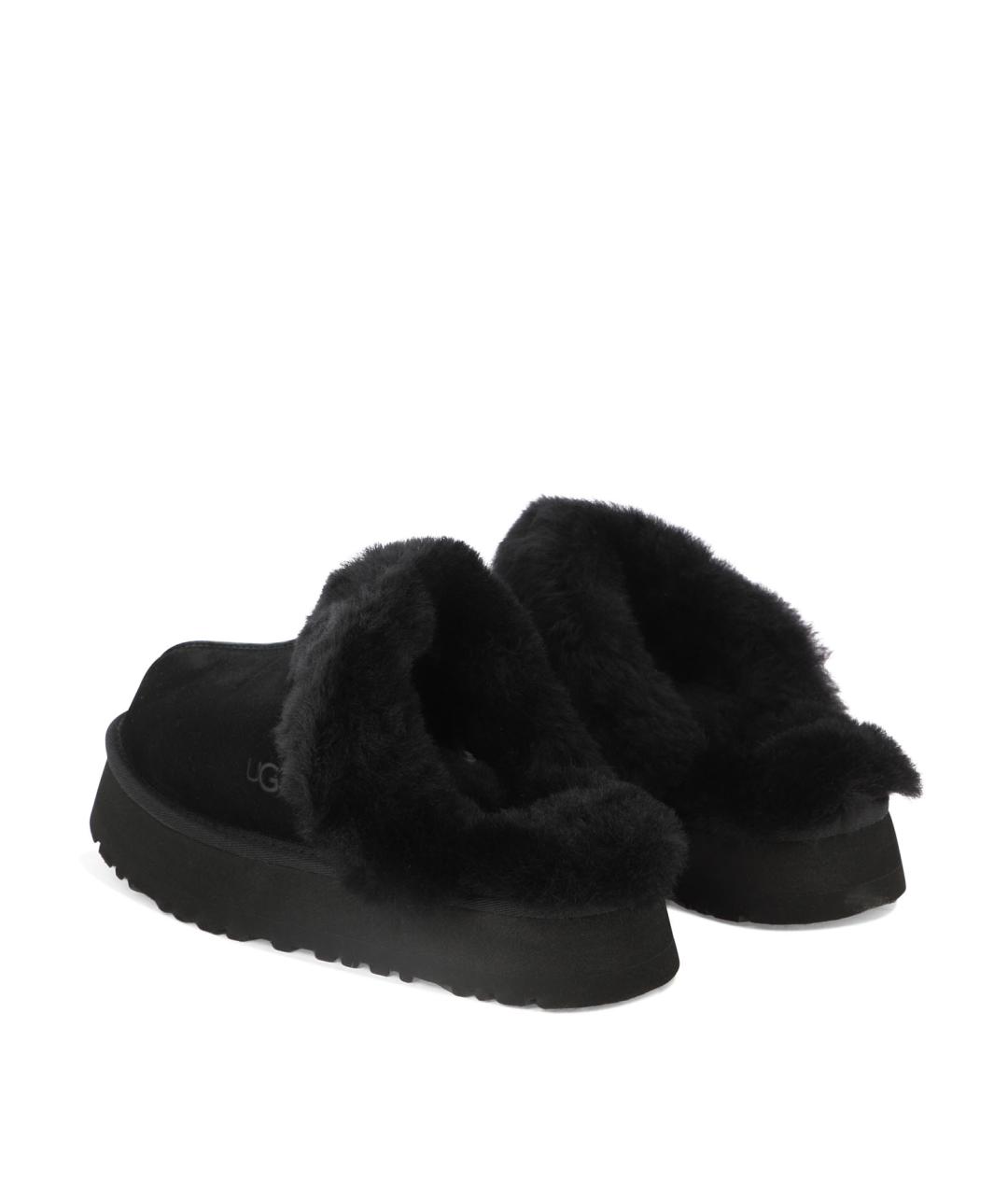 UGG AUSTRALIA Черные кожаные сабо, фото 4