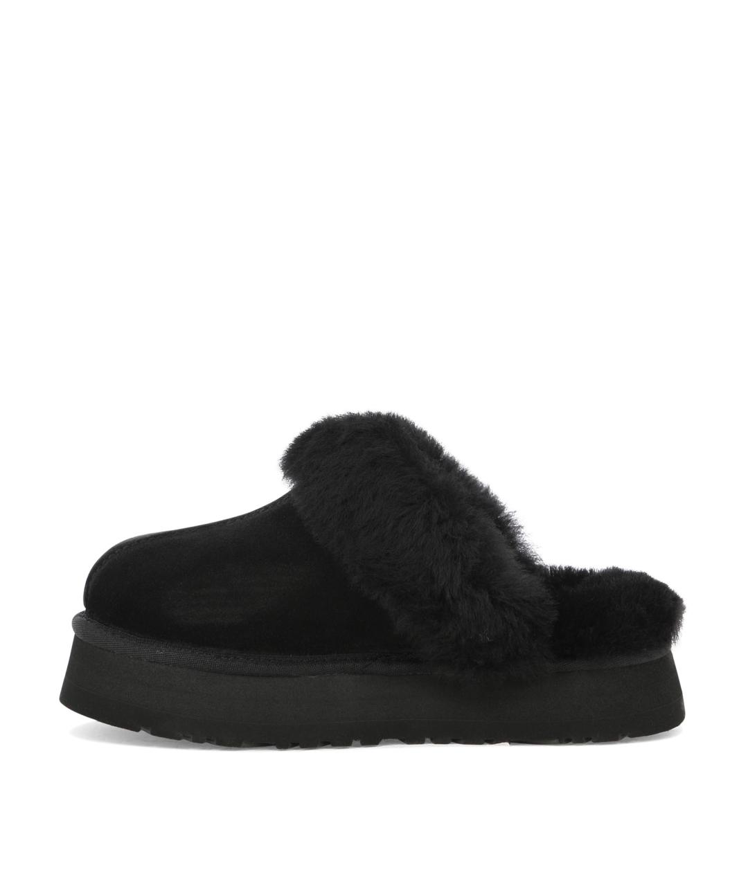 UGG AUSTRALIA Черные кожаные сабо, фото 3