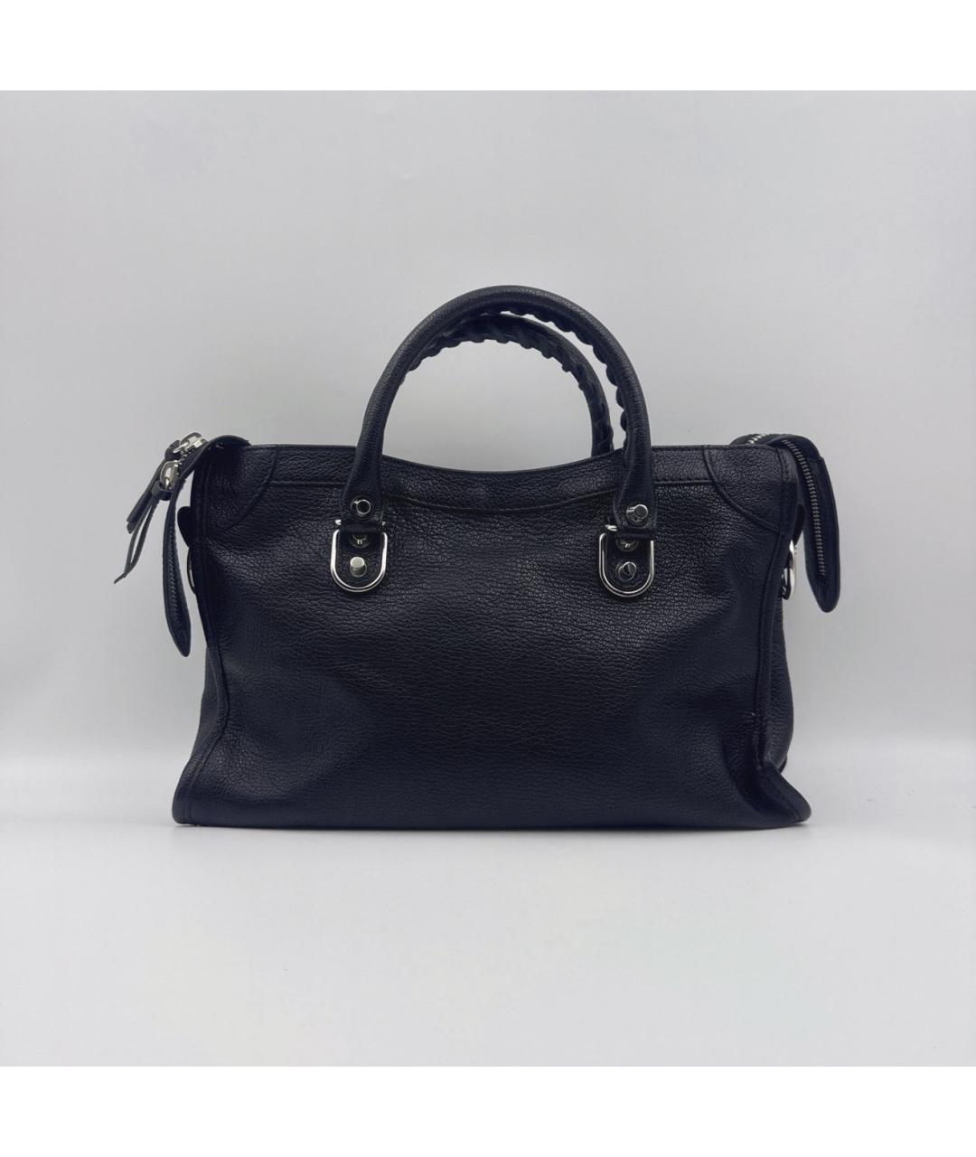 BALENCIAGA Черная кожаная сумка через плечо, фото 3