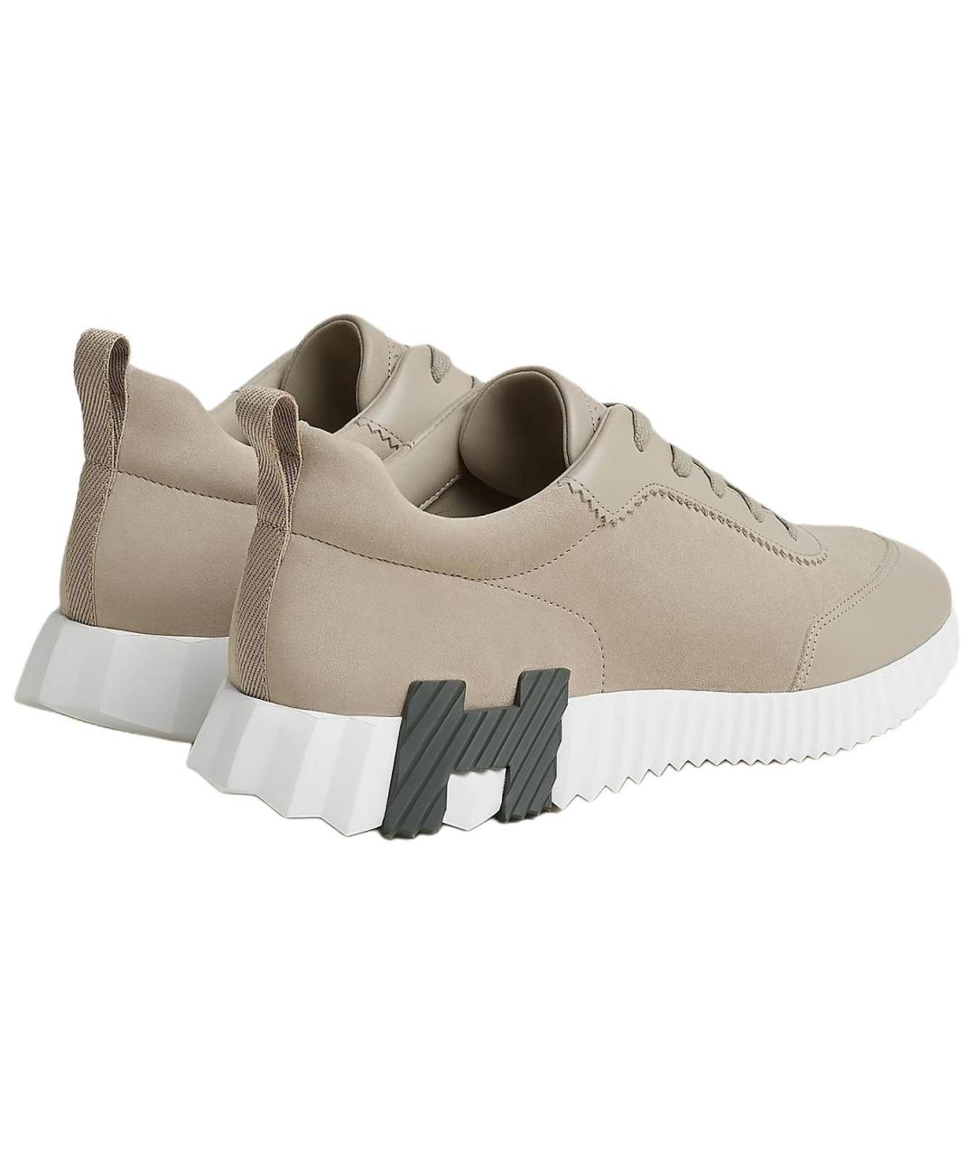 HERMES Бежевые низкие кроссовки / кеды, фото 2