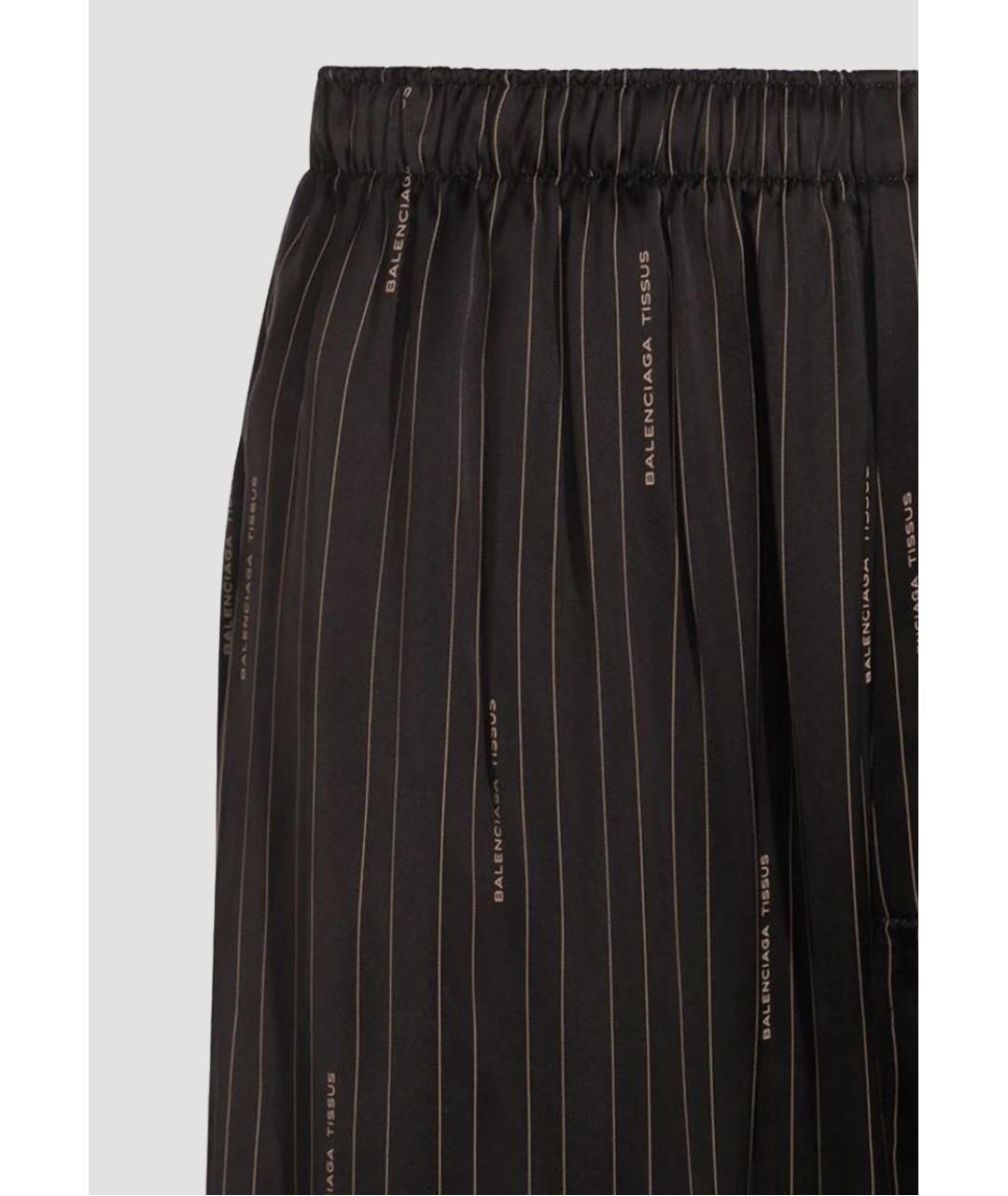 BALENCIAGA Коричневые вискозные брюки широкие, фото 3