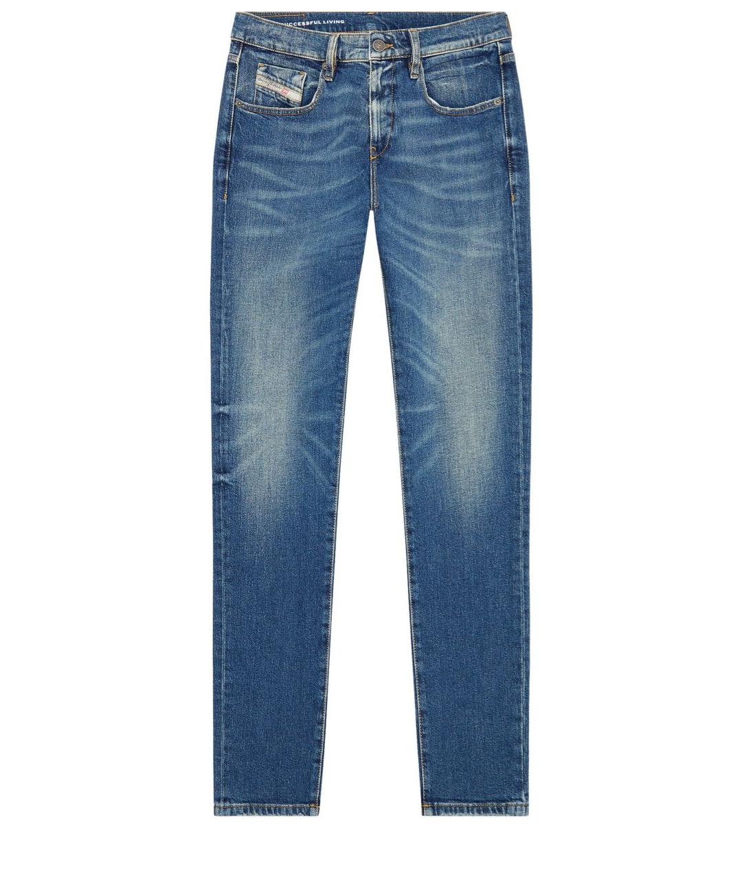 DIESEL Синие хлопковые джинсы скинни, фото 1