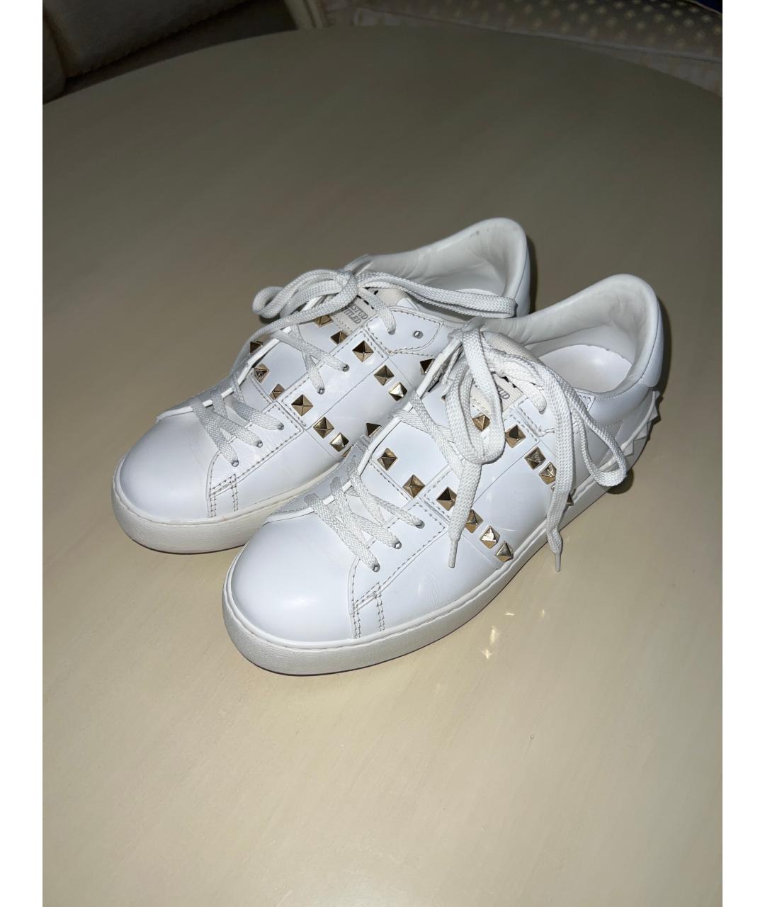 VALENTINO Белые кожаные кроссовки, фото 6