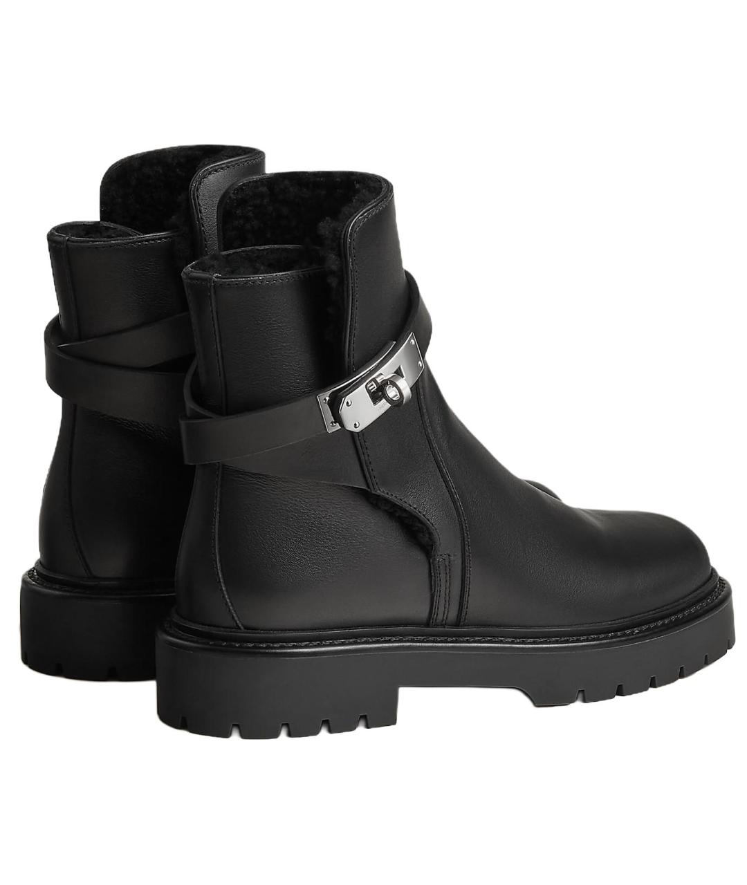 HERMES Черные ботинки, фото 4