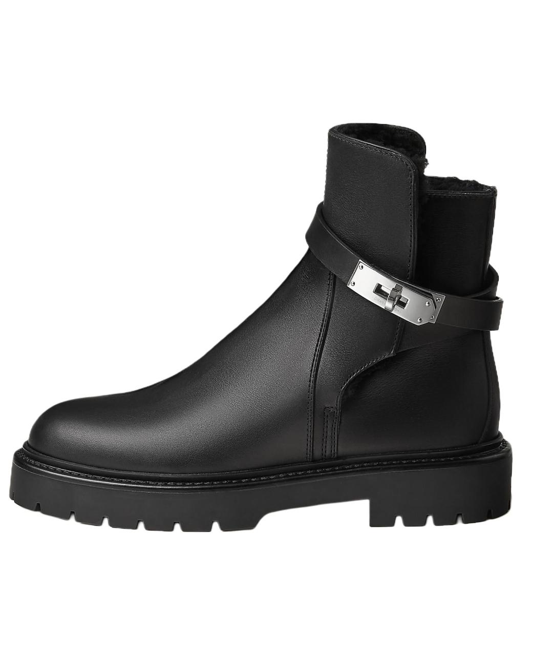 HERMES Черные ботинки, фото 2