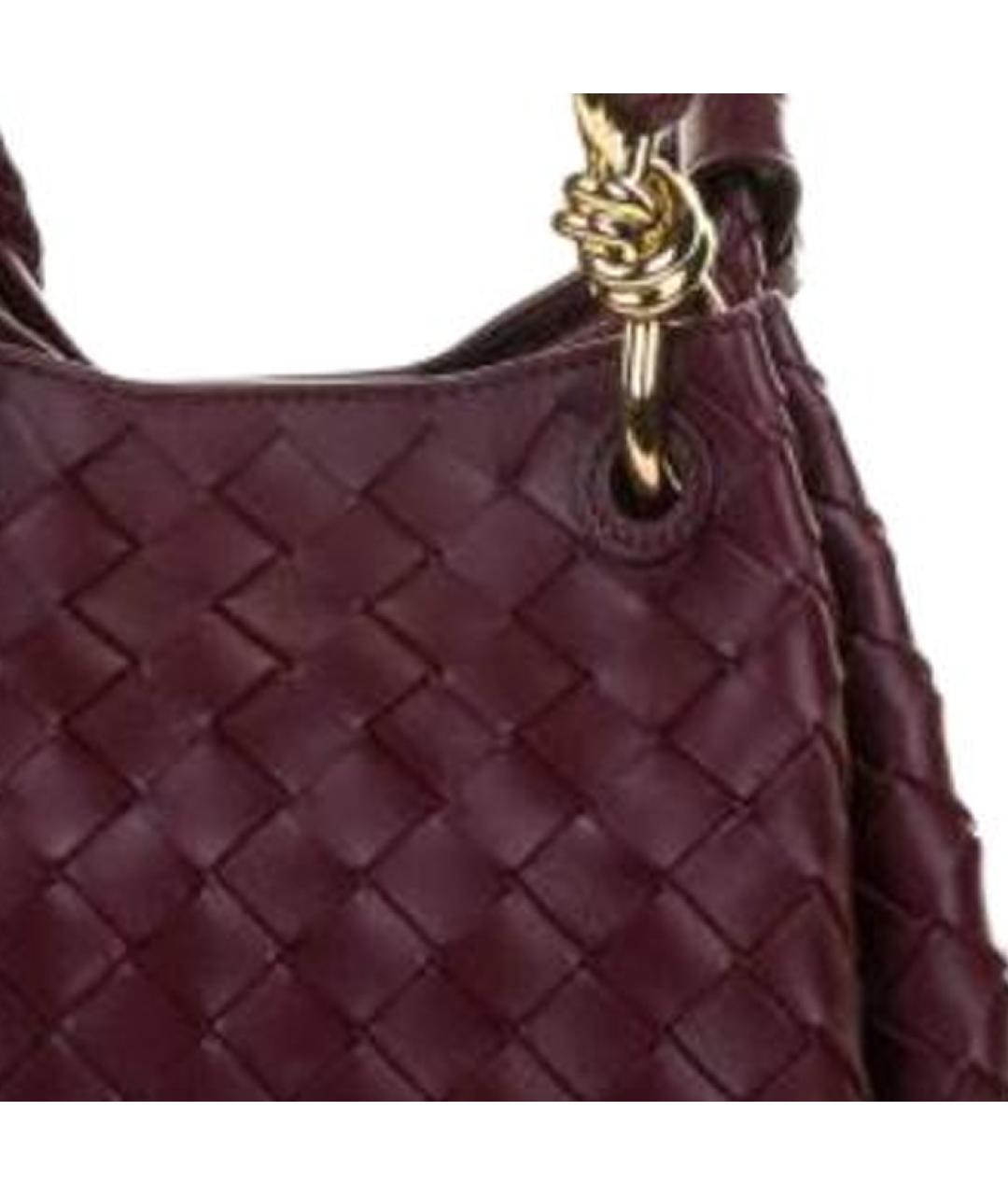 BOTTEGA VENETA Бордовая сумка через плечо, фото 2