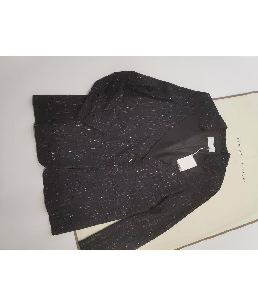 FABIANA FILIPPI Темно-синий шерстяной жакет/пиджак, фото 7