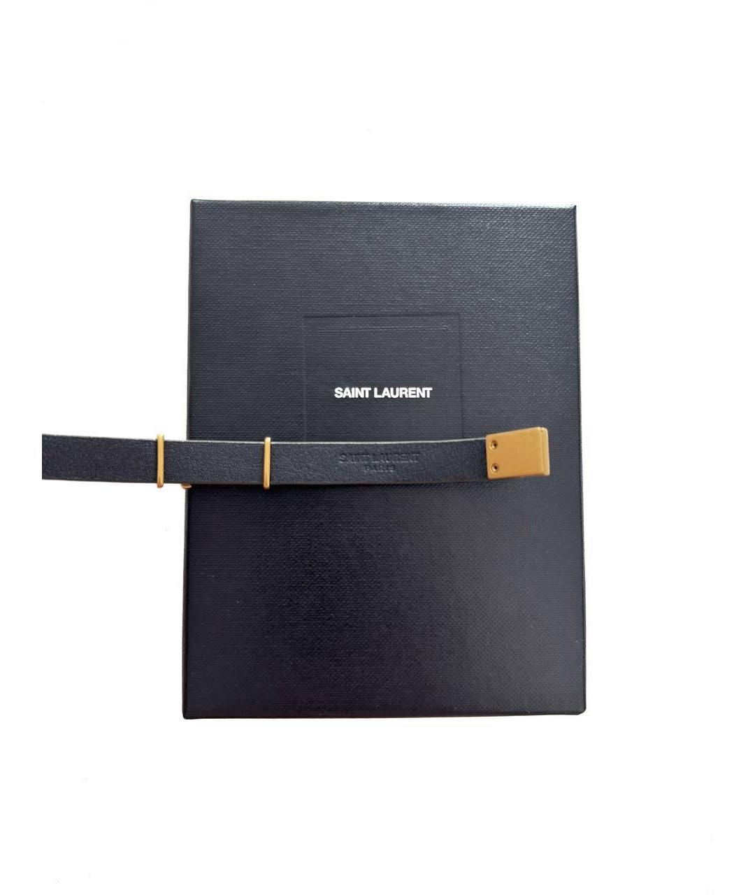 SAINT LAURENT Антрацитовый браслет, фото 7