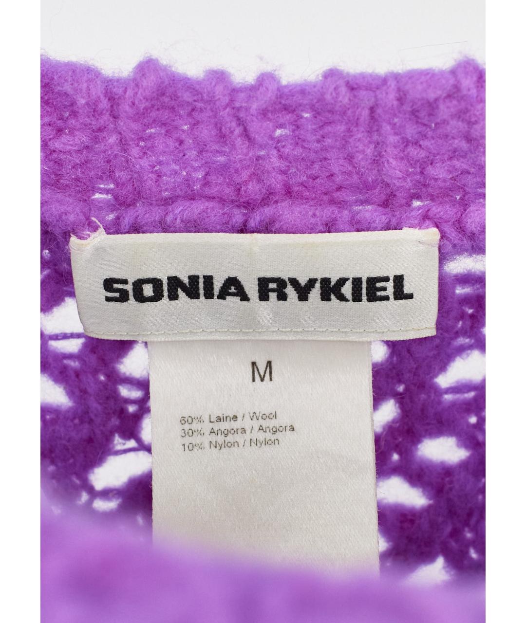SONIA RYKIEL Фиолетовый шерстяной джемпер / свитер, фото 5