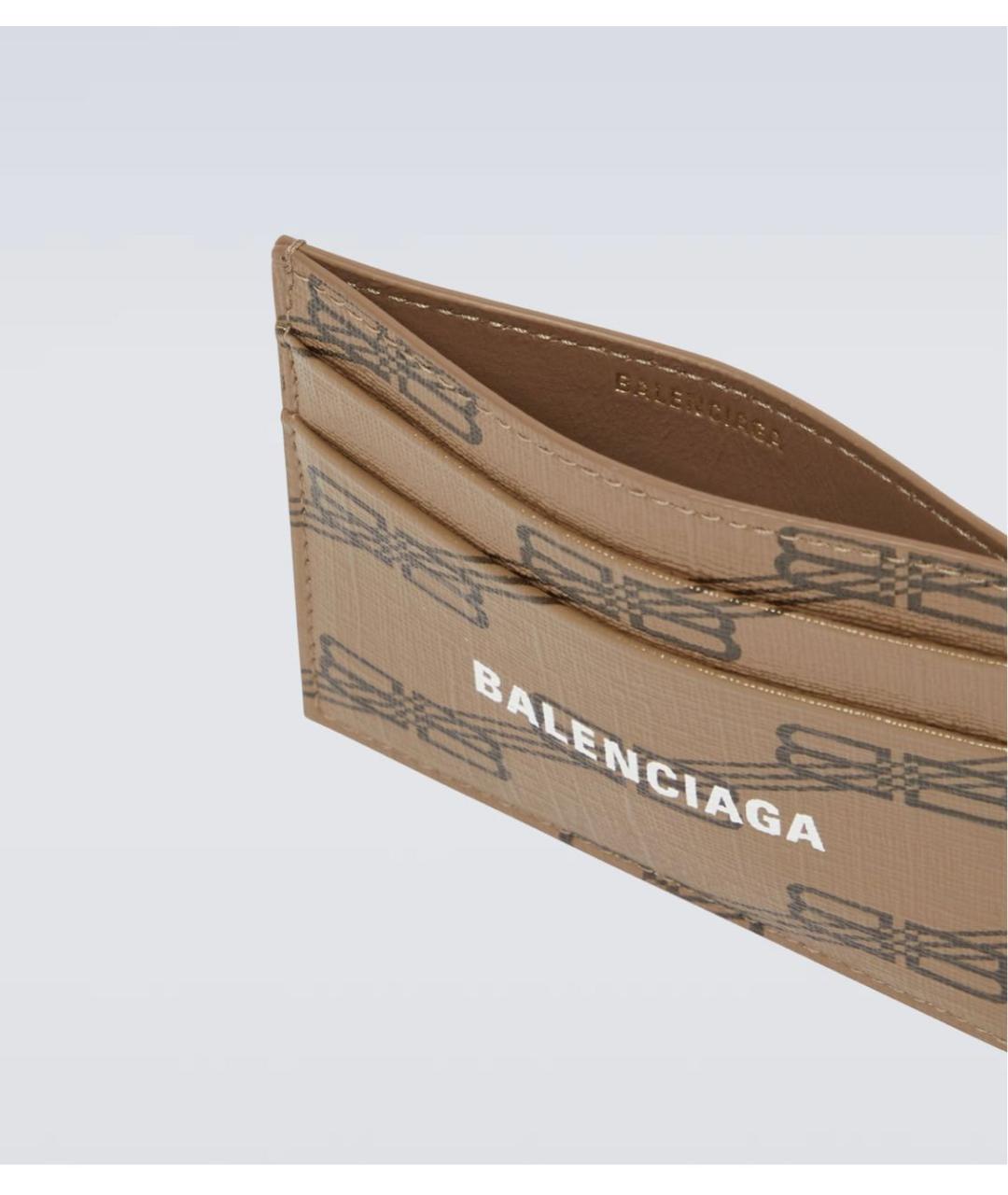 BALENCIAGA Коричневый кожаный кардхолдер, фото 2