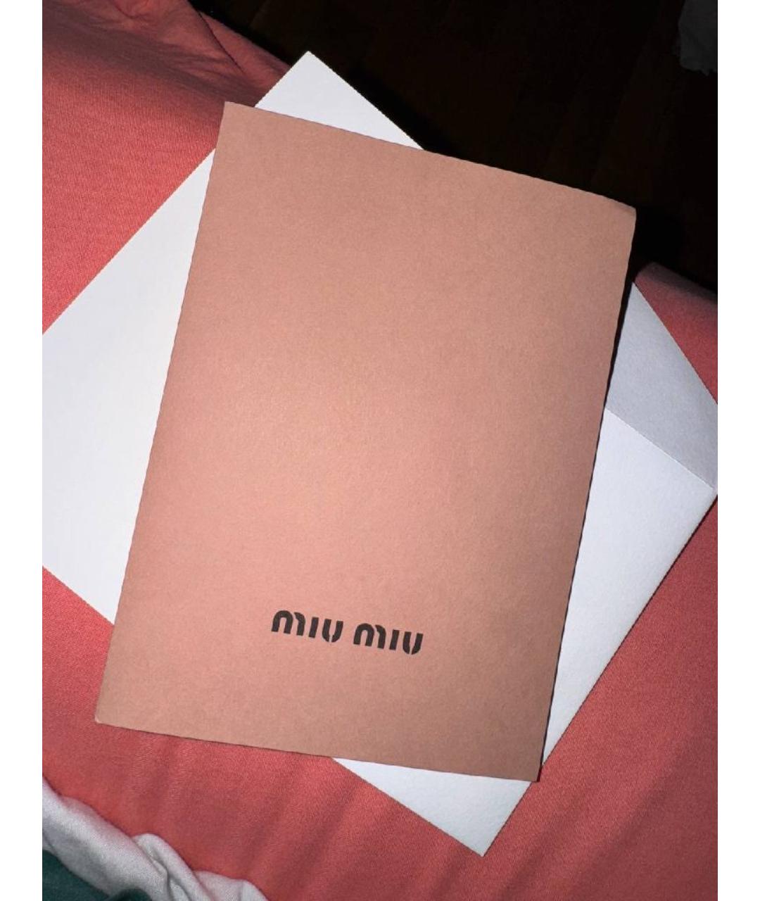 MIU MIU Темно-синяя хлопковая футболка, фото 5