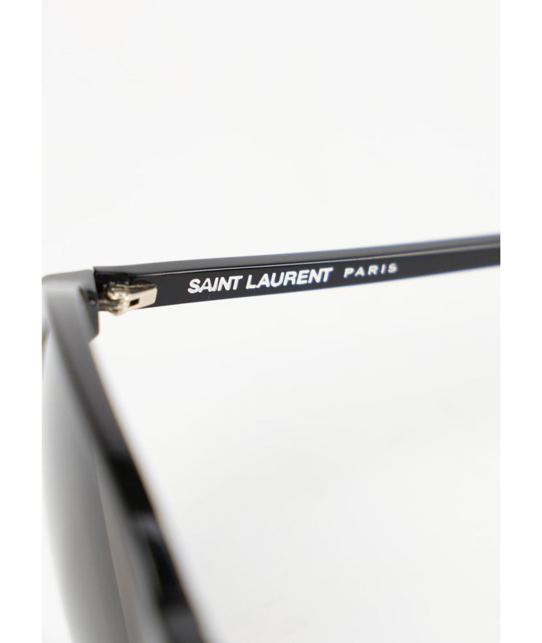 SAINT LAURENT Черные пластиковые солнцезащитные очки, фото 4