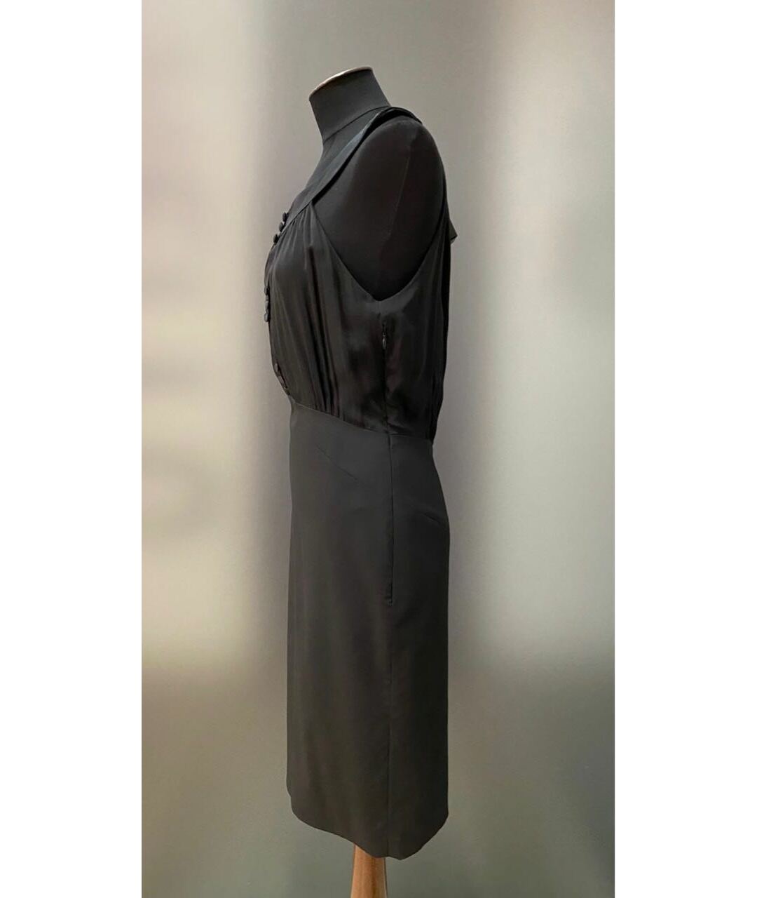 KARL LAGERFELD Черное шелковое вечернее платье, фото 3