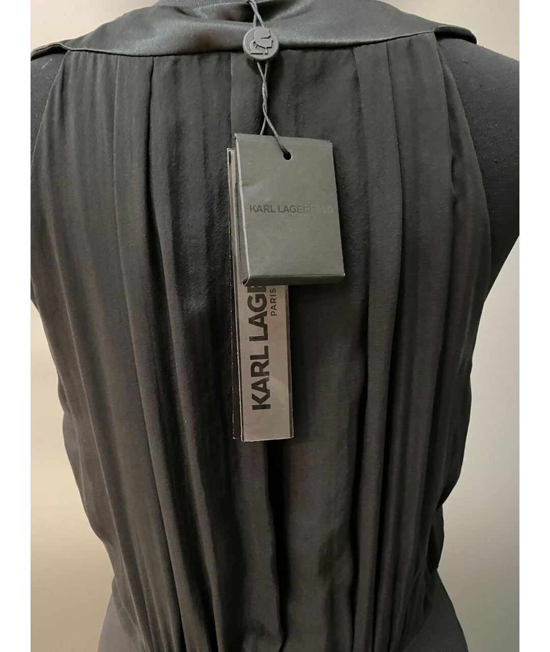 KARL LAGERFELD Черное шелковое вечернее платье, фото 5