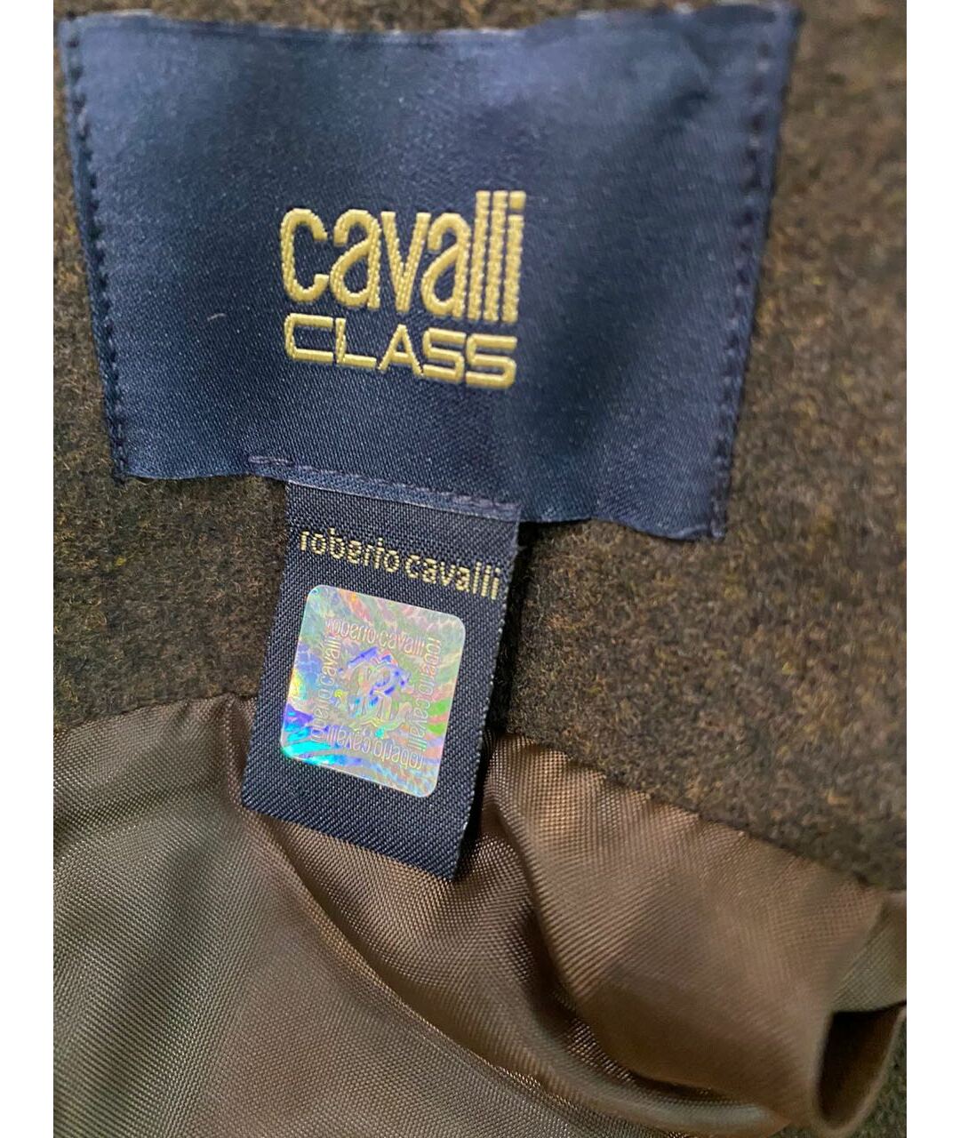 CAVALLI CLASS Коричневая шерстяная юбка миди, фото 4