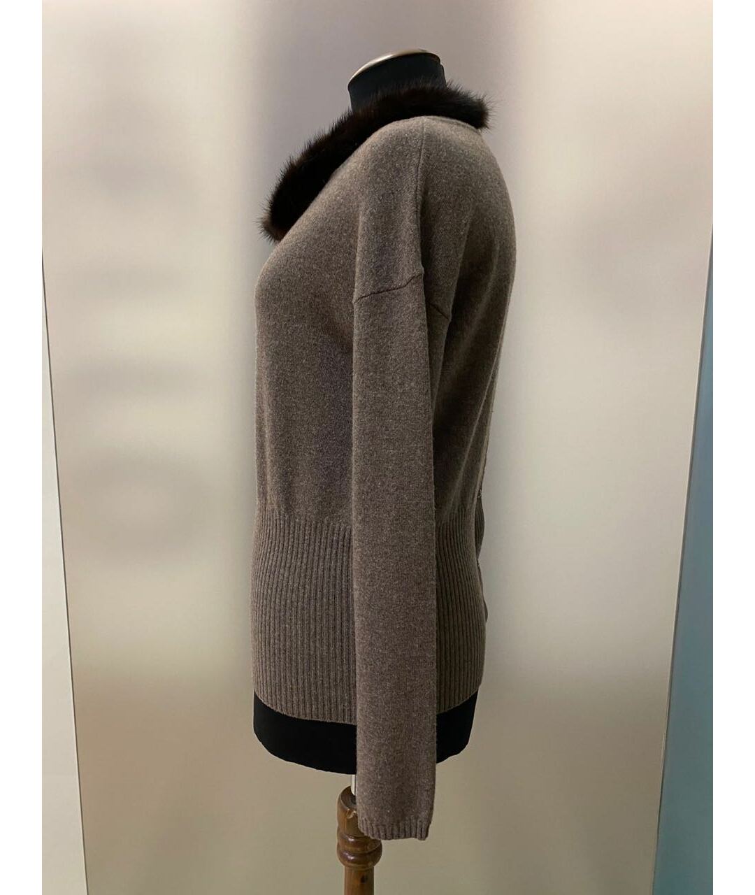 CAVALLI CLASS Коричневый шерстяной джемпер / свитер, фото 2