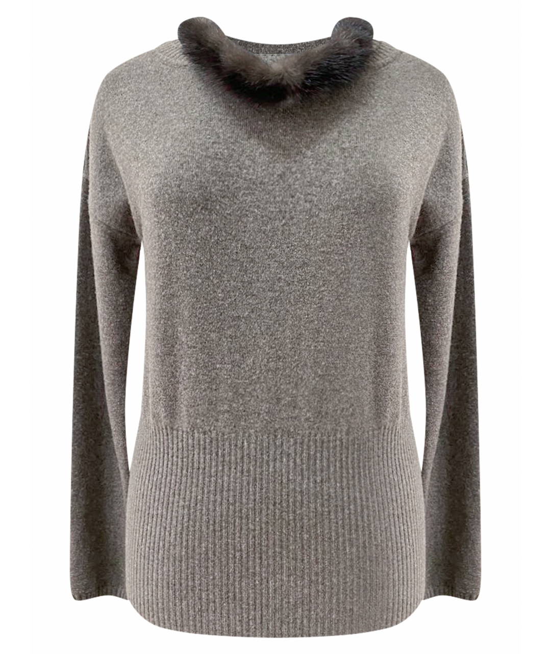 CAVALLI CLASS Коричневый шерстяной джемпер / свитер, фото 1