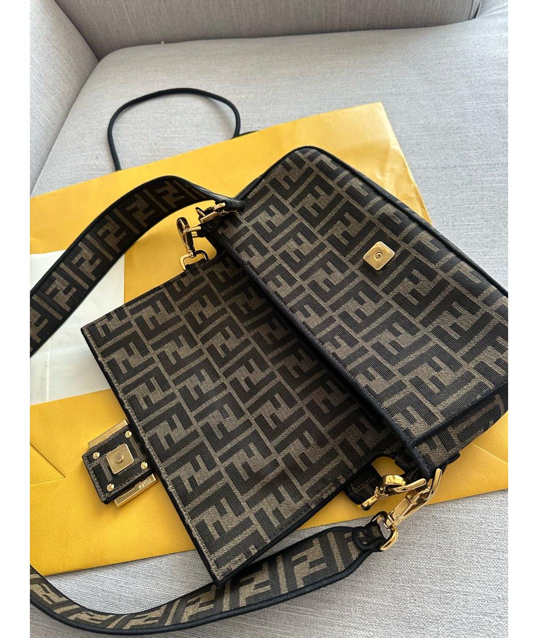 FENDI Коричневая сумка через плечо, фото 2