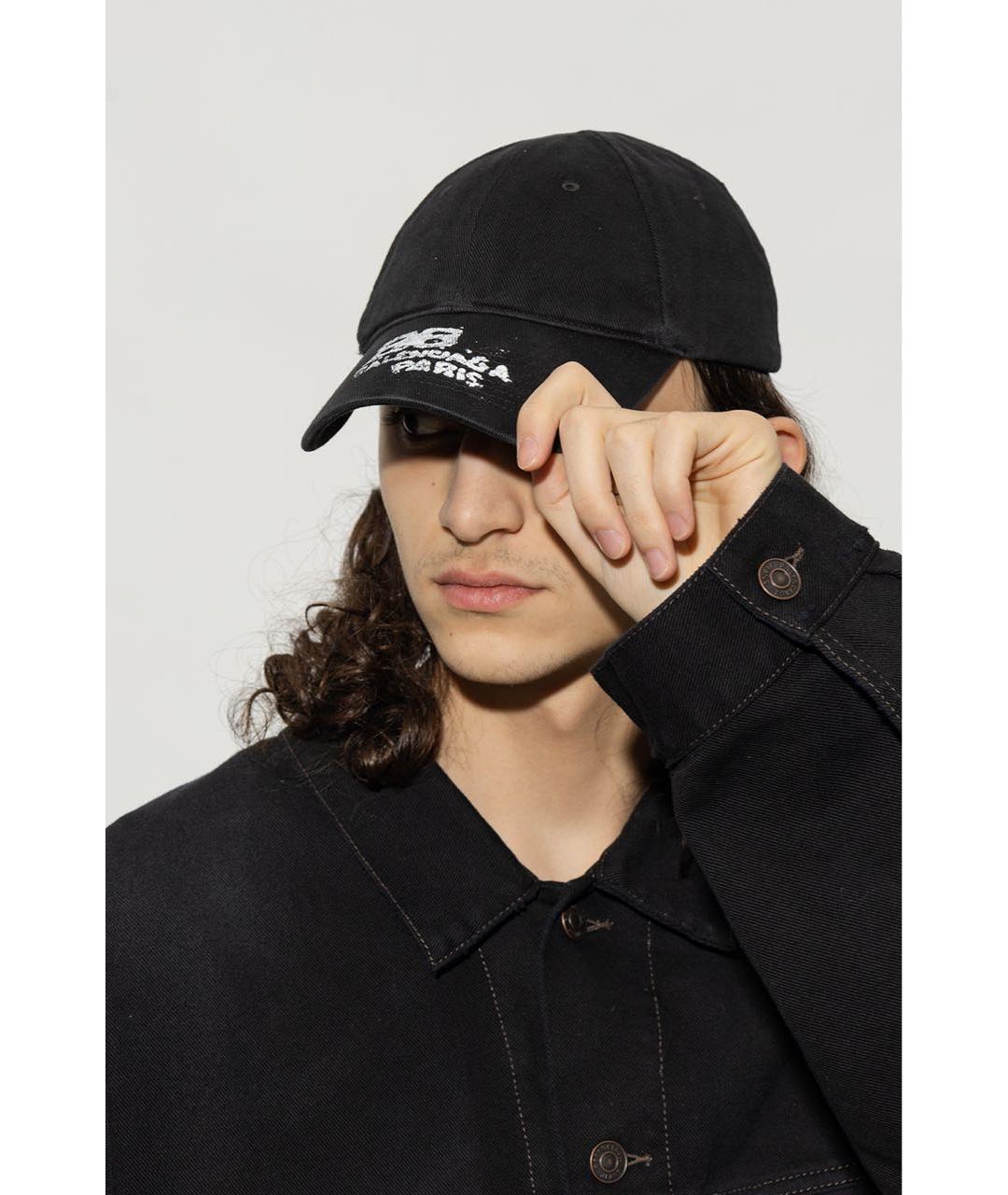 BALENCIAGA Черная хлопковая кепка/бейсболка, фото 4