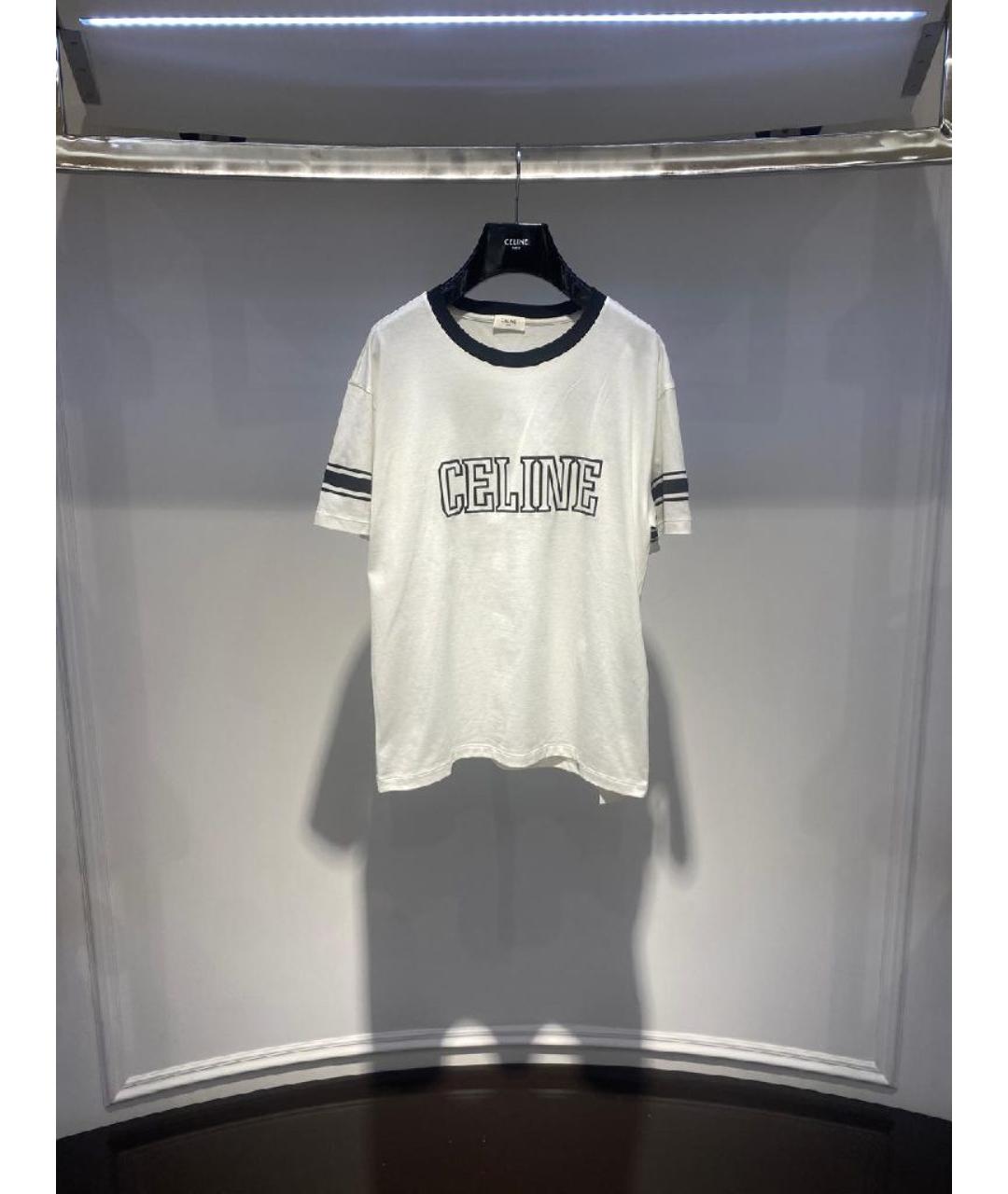 CELINE Белая футболка, фото 2