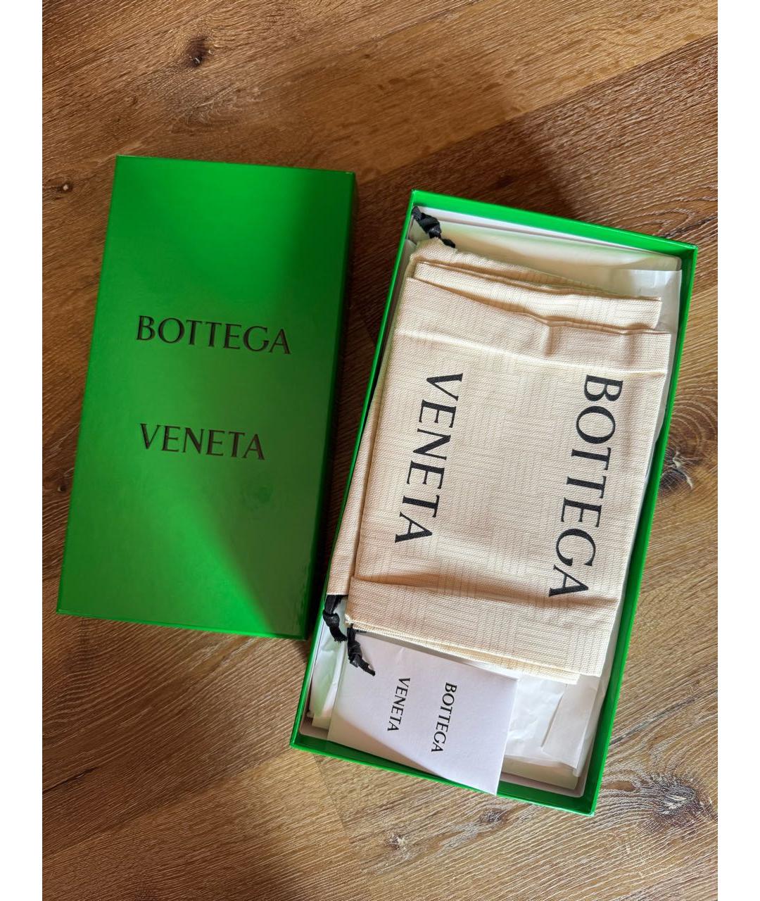 BOTTEGA VENETA Черные кожаные шлепанцы, фото 6