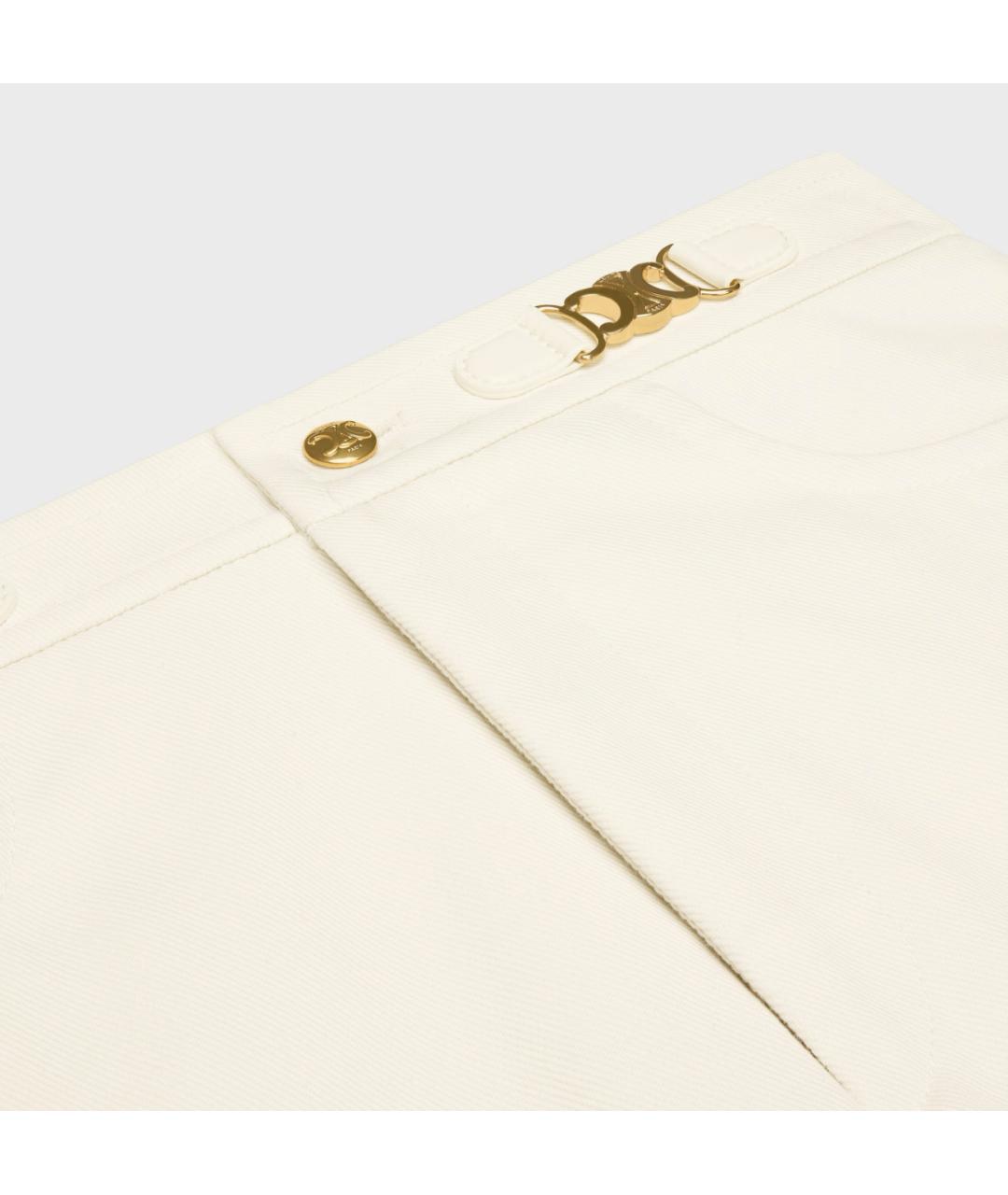 CELINE Бежевые прямые джинсы, фото 4