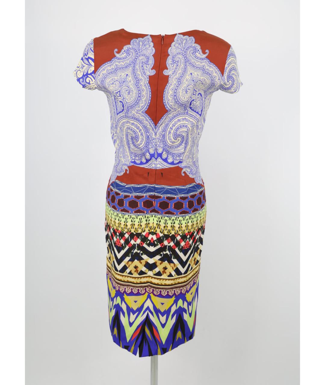 ETRO Мульти шелковое повседневное платье, фото 5