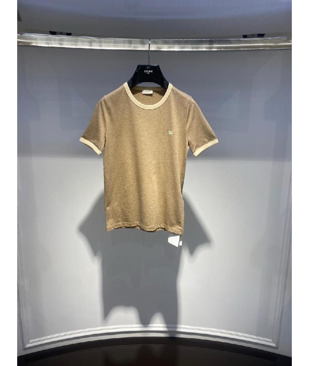 CELINE Бежевая футболка, фото 2