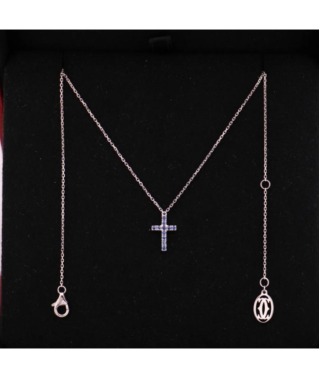 CARTIER Синяя подвеска из белого золота, фото 2