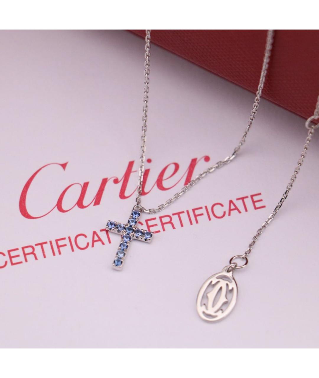 CARTIER Синяя подвеска из белого золота, фото 6