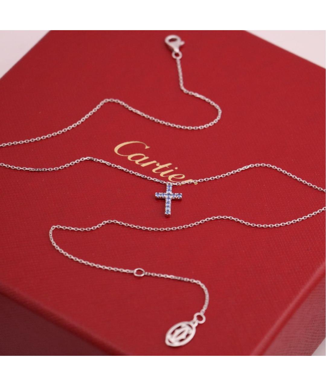 CARTIER Синяя подвеска из белого золота, фото 5