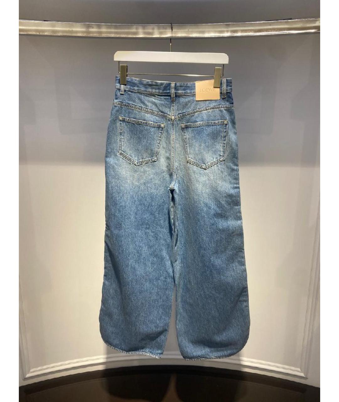 LOEWE Голубые хлопковые прямые джинсы, фото 2
