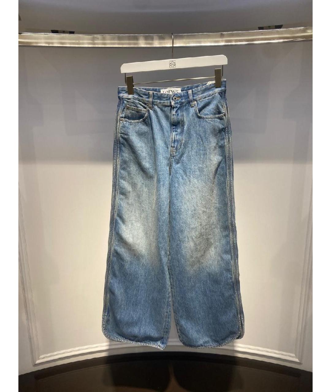 LOEWE Голубые хлопковые прямые джинсы, фото 3