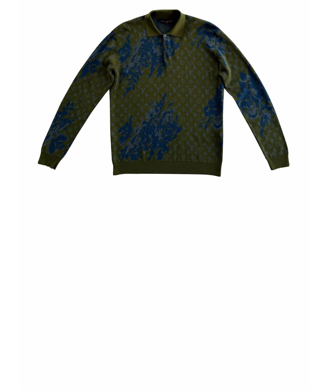 LOUIS VUITTON Хаки хлопковый джемпер / свитер, фото 1
