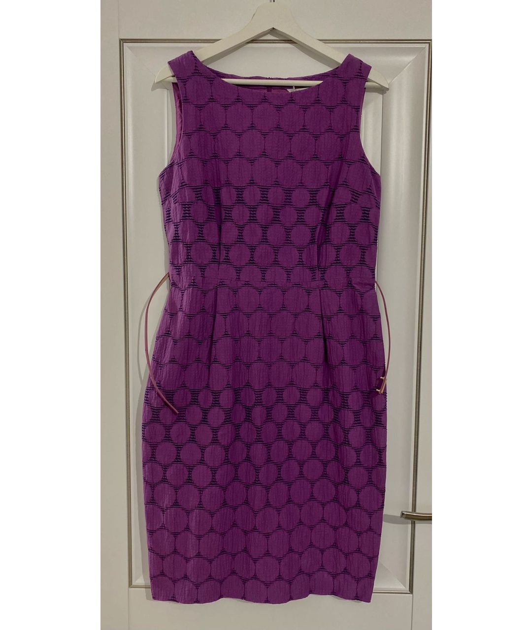 MAX MARA Фиолетовое хлопковое платье, фото 7