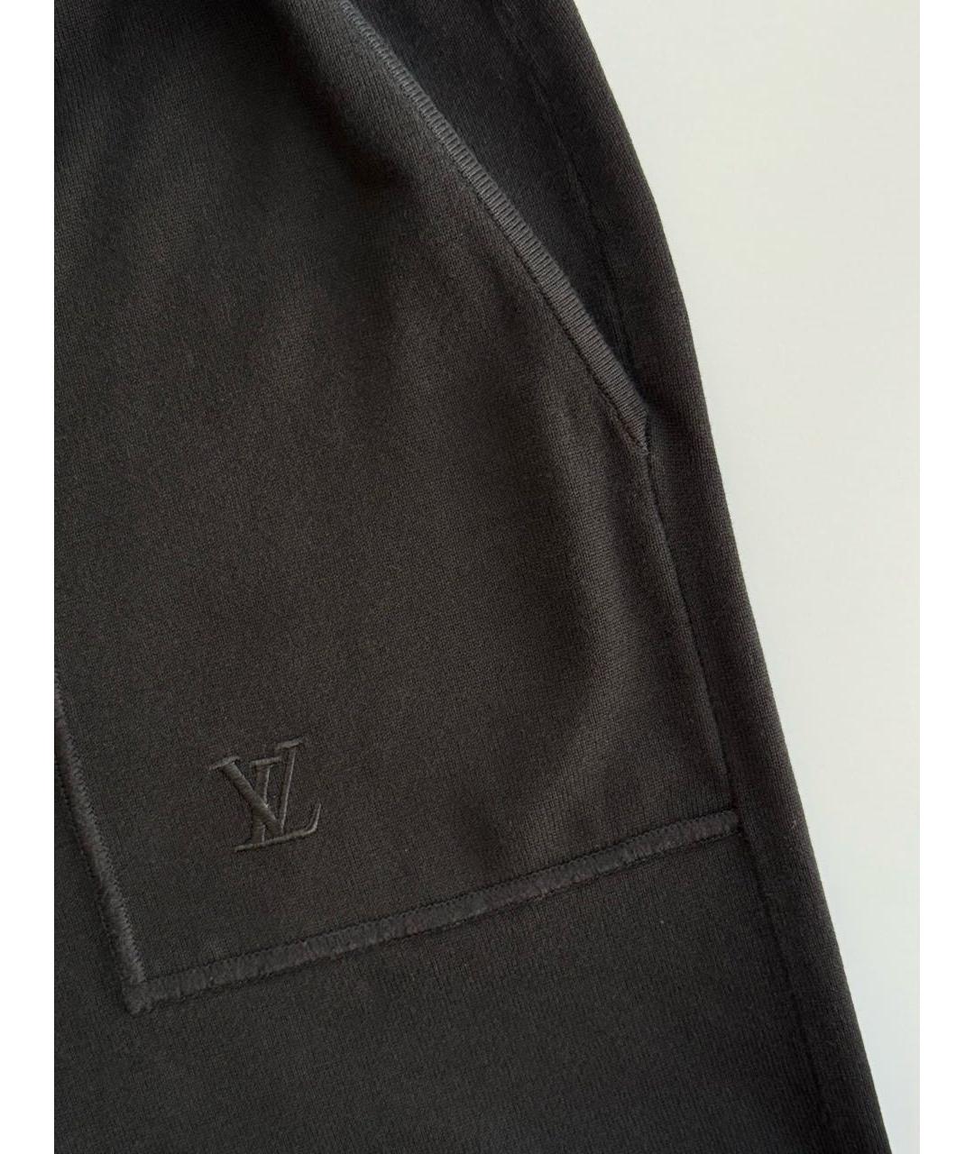 LOUIS VUITTON Черные хлопковые повседневные брюки, фото 5
