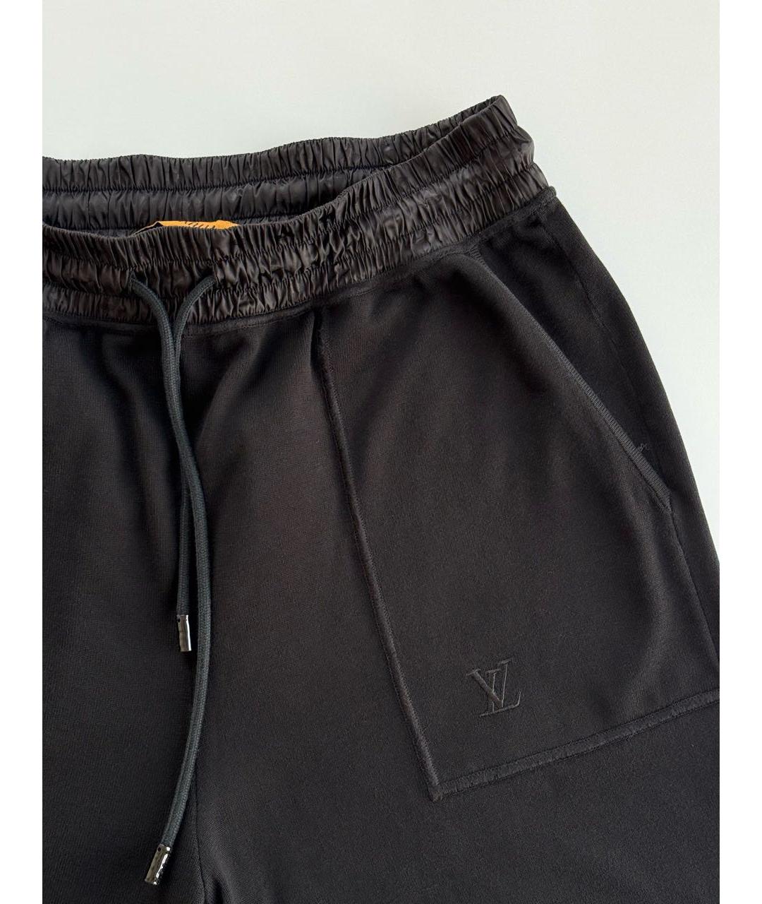 LOUIS VUITTON Черные хлопковые повседневные брюки, фото 3